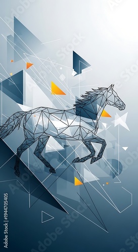 Geometric Horse Running with Triangles.