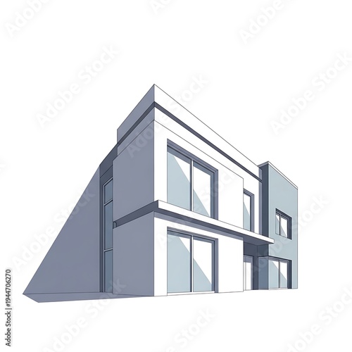 Modern two-story house exterior design.