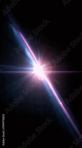 Wallpaper Mural Futuristic Anamorphic Blue Lens Flare Streak on Black Background Video. Torontodigital.ca