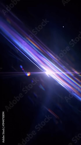 Wallpaper Mural Futuristic Anamorphic Blue Lens Flare Streak on Black Background Video. Torontodigital.ca