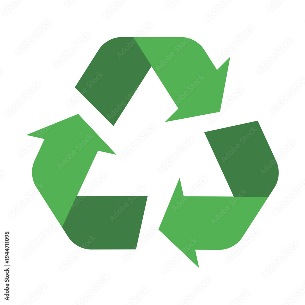 Fototapeta premium Set of two recycle icons isolated on white background.