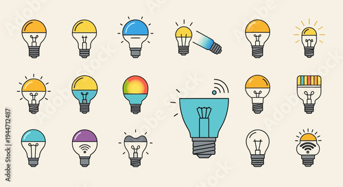 Colorful USB Flash Drives Icon Set