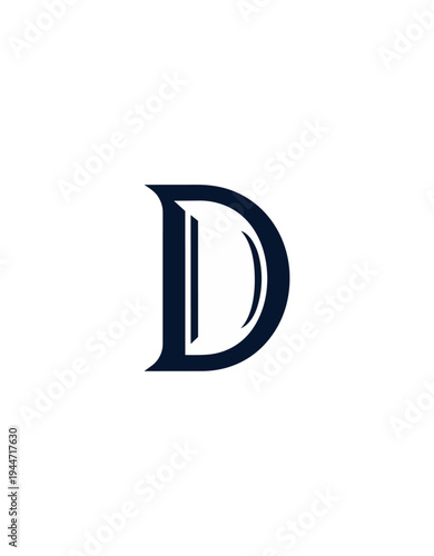 Letter d graphic design on black background