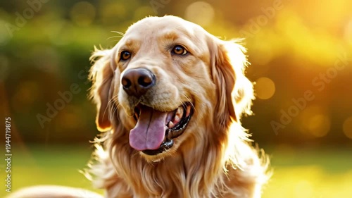 Golden Retriever Portrait - A Happy Dog in Natural Light.
