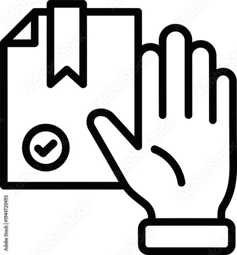 Hand stopping or blocking a document