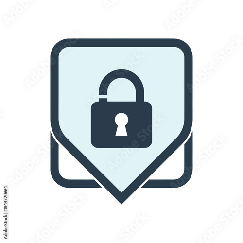 Secure Envelope with Padlock Icon Symbol