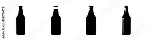 Collection of wine bottles vector illustration for winery restaurant or bar branding and design use