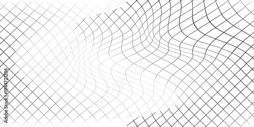 Curved net pattern. Seamless design for sportswear or equipment like soccer goals, volleyball nets, basketball hoops, hockey nets, and athletic gea
