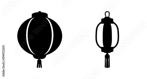 Vector chinese lantern illustration for asian new year mid autumn festival celebration design