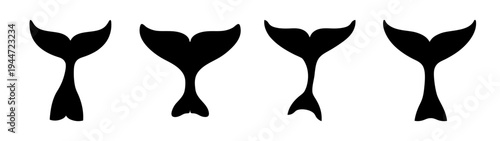 Four abstract black and white floral design elements vector graphics for creative projects and art 90