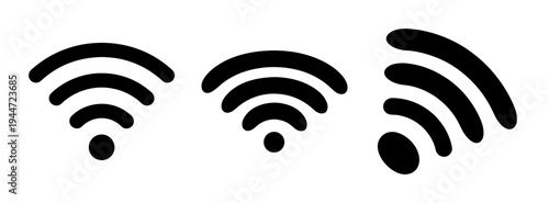 Internet wifi signal wireless connection technology communication network waves vector design element graphic icon