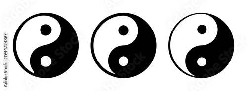Yin yang symbol art black and white balance harmony duality eastern philosophy feng shui taijitu design art
