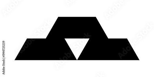Gold bars piramide black icon