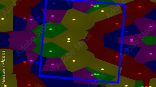 Abstract Colorful Hexagonal Tiles Animation Shifting Shapes in Bright Geometric Scene