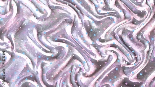 Colorful Metallic Fabric Swirls in Gentle Motion
