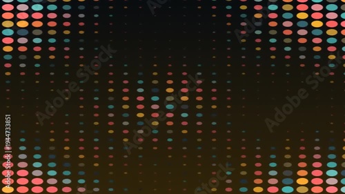 Wallpaper Mural Colorful Dotted Pattern Streaming Across a Dark Background in Bright Neon Orbs Torontodigital.ca