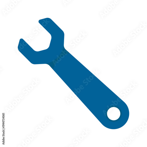Wrench icon. Colored silhouette. Front side view. Vector simple flat graphic illustration. Isolated object on a white background. Isolate.
