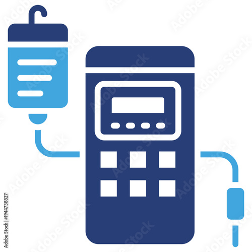 Infusion Pump Two Color Icon