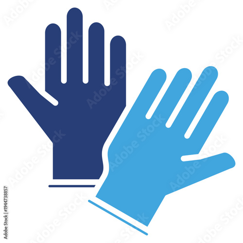 Medical Glove Two Color Icon