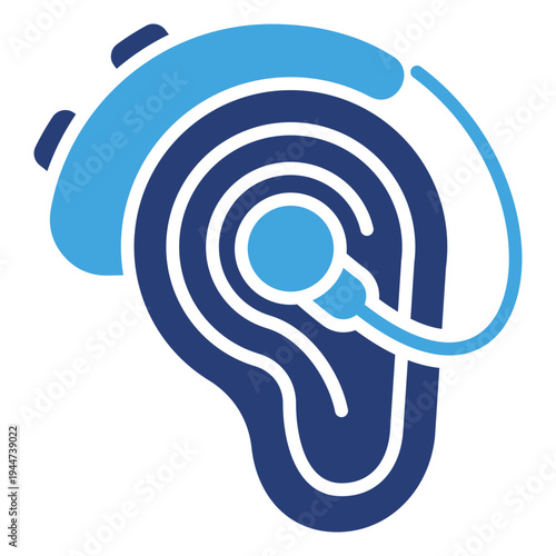 Hearing Aid Two Color Icon