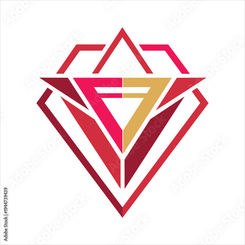 Stylish Geometric Fashion Logo Vector Art