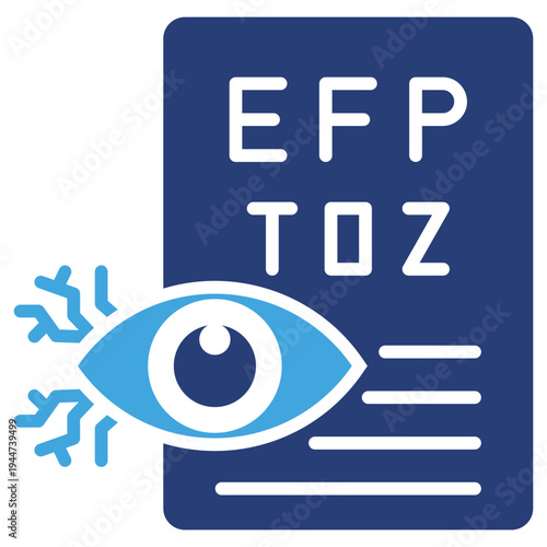 Eye Examination Two Color Icon