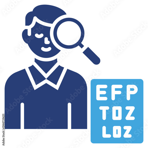 Vision Test Two Color Icon