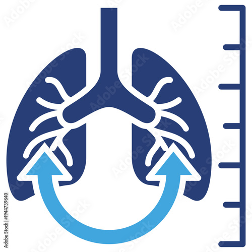 Lung Function Two Color Icon