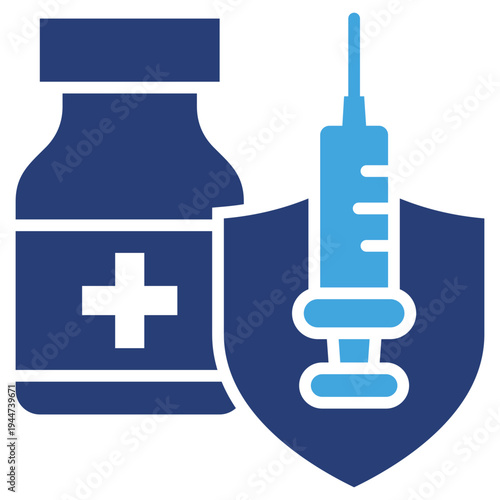 Vaccination Two Color Icon