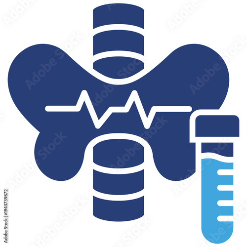 Thyroid Test Two Color Icon