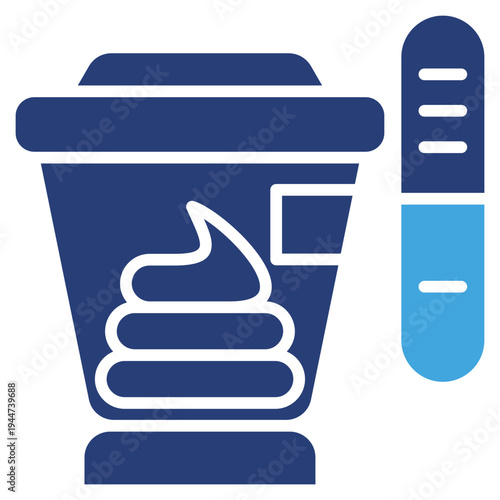 Stool Test Two Color Icon