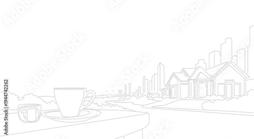 Coffee Cup on a Saucer Alone.