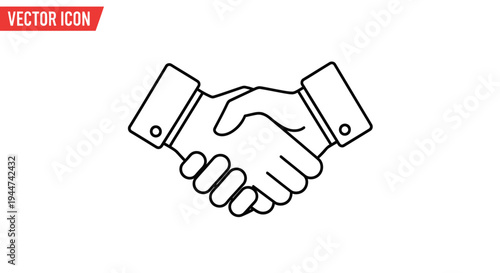 Handshake Icon Vector Illustration Graphic.