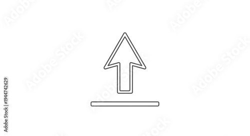 Up arrow button icon symbol.