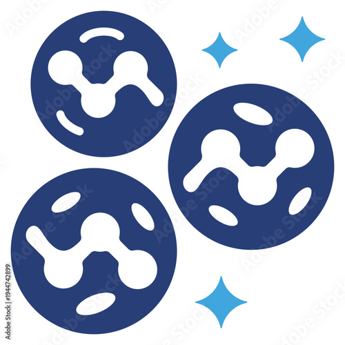 White Cells Two Color Icon