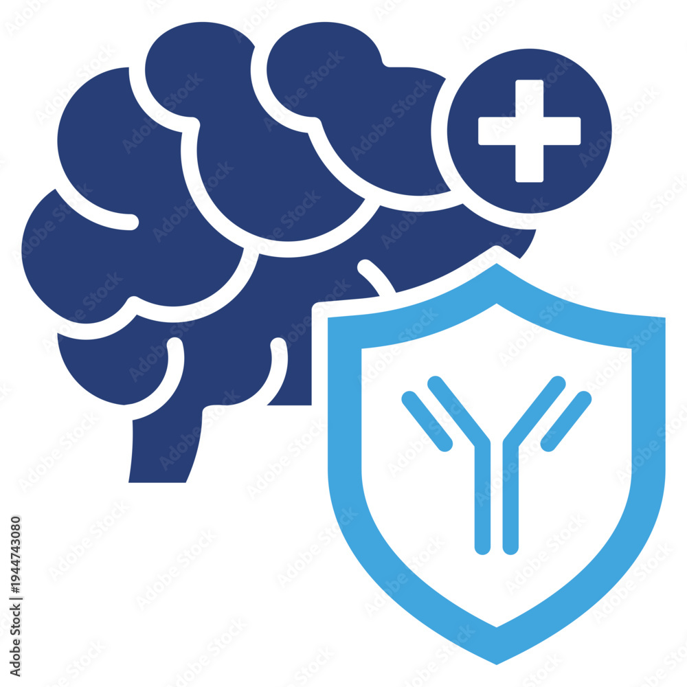 Fototapeta premium Immune Memory Two Color Icon