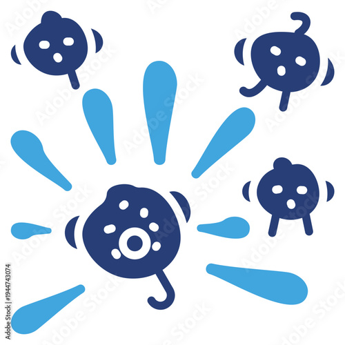 Cytokine Signal Two Color Icon