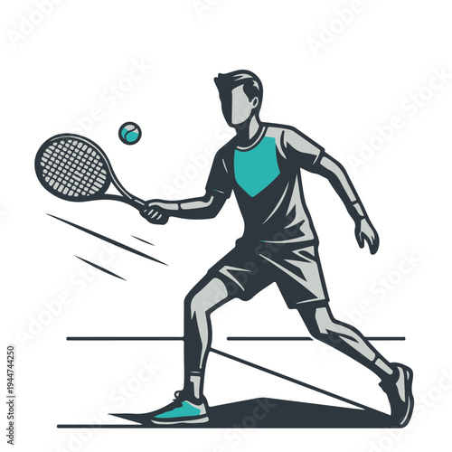 Men playing tennis editable vector design, sport, racket, player, ball, game, play, woman, playing, silhouette, athlete, fun, sports, exercise, vector, people, fitness, active, illustration