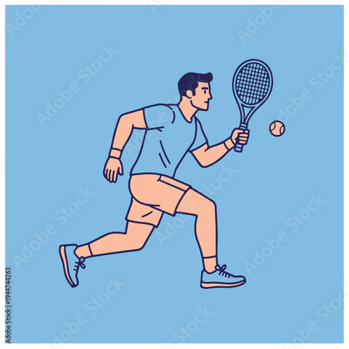 Men playing tennis editable vector design, sport, racket, player, ball, game, play, woman, playing, silhouette, athlete, fun, sports, exercise, vector, people, fitness, active, illustration