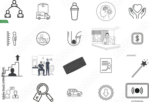 Minimalist design featuring a placeholder for a vector file graphic