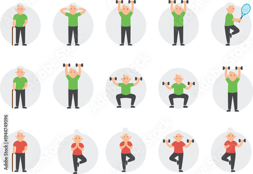 Flat vector illustration set of aromatic herbs and flower bundles including lavender rosemary sage parsley and a wildflower bouquet tied with twine isolated on white background for organic.