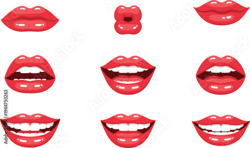 Flat vector illustration set of business professionals working in a modern office environment including data analysis coding teamwork and creative brainstorming sessions isolated on white background.