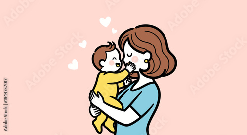 Mother and Child Love Concept Showing Family Bond