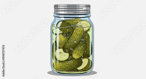Pickles in a Glass Jar.