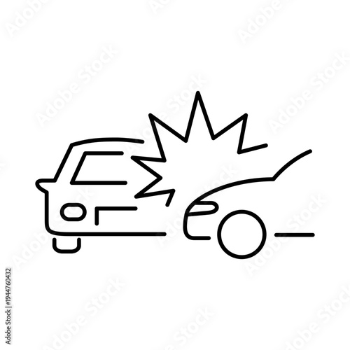 自動車の接触事故のアイコン