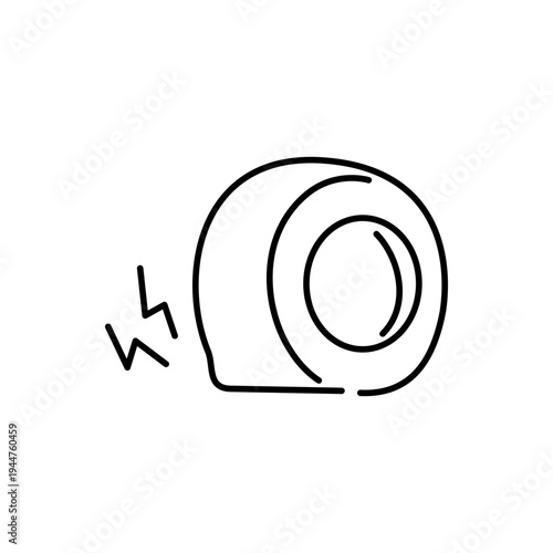 パンクしたタイヤのアイコン