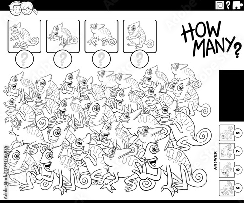 counting game with cartoon dogs coloring page