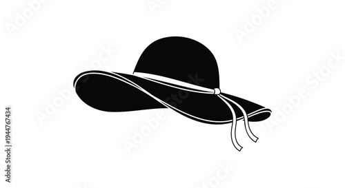 Vector black cowboy hat icon