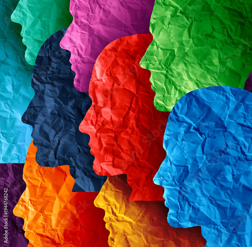 Diverse Cultures Concept and international diverse people as a celebration of diversity and African Asian and european culture as a multi cultural  multiethnic celebration.