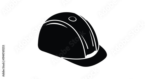 Black baseball cap icon vector